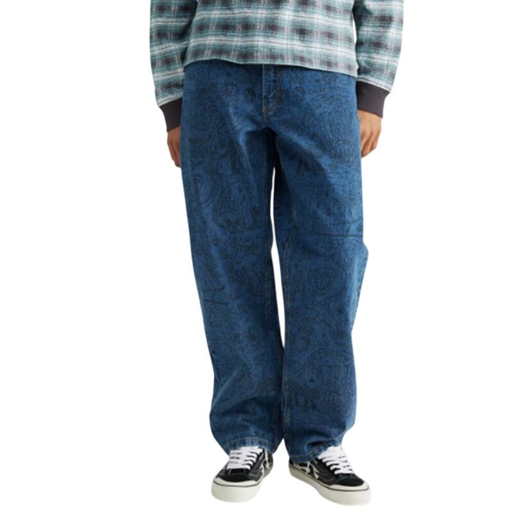 Vans Check-5 Printed Loose Fit Jean 32 UO Skater Indie Old Skool Baggy 90s Y2K